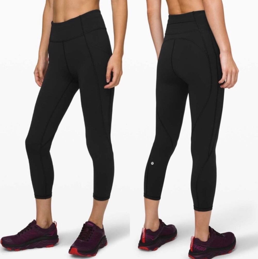 Lululemon Time To Sweat High Rise Crop *23" Black Size 4 W61WSS